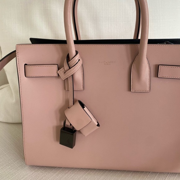 Saint Laurent Small Pink/Black Sac du Jour - Picture 3 of 11